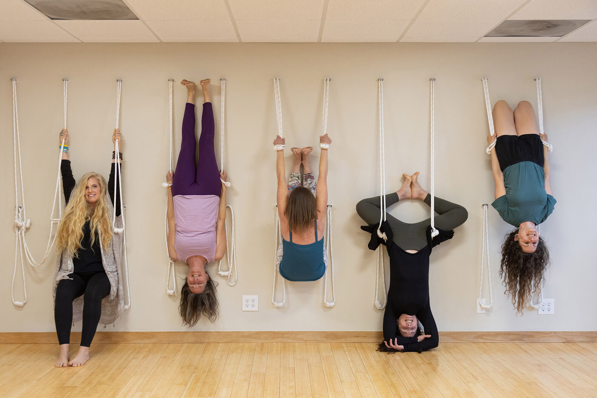 Yoga Upstairs Rope Wall Hanging